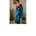 Handwoven tussar silk shibori saree