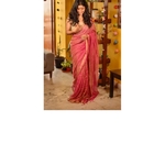 Handwoven Jari blended Linen Saree.