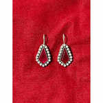 Handmade silver stone studs.