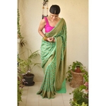 Handwoven khaddi georgette banarasi saree