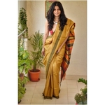 Handwoven tussar silk saree