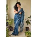 Handwoven cotton saree