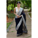 Handwoven Rupa Booti khaddi banarasi chiffon saree