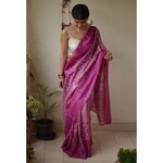 Handwoven and handmade Tussar silk saree in shibori