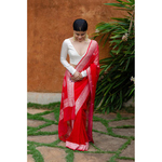 Handwoven Rupa Booti khaddi banarasi chiffon saree
