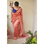 handwoven kadhiyal single jaal motif Khaddi Georgette banarasi sari