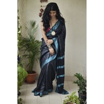 Handwoven tussar silk saree.