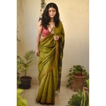 Handwoven tussar silk Saree