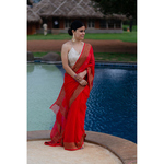 Handwoven Rupa Booti khaddi banarasi chiffon saree