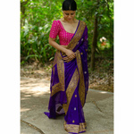 handwoven kadhwa chiffon banarsi saree