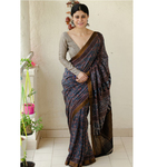 Handloom ,Handblock printed and handmade natural dyed mangalagiri cotton Ajrakh saree.