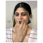 Handmade pure silver ring with semi stone