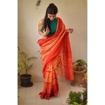 Handwoven and handmade chanderi silk shibori saree
