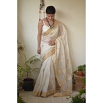 Handwoven Chanderi cotton silk saree