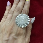Handmade pure silver ring