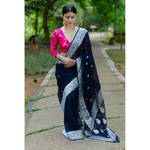 Handwoven Rupa Booti khaddi banarasi chiffon saree