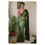Handwoven tussar silk saree with woven kantha texture.