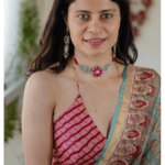 Handmade silver pink chokar