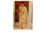 Handloom kadwa bootis motifs tissue silk banarasi saree.