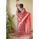 handwoven kadhiyal meenakari jal motif Georgette banarasi sari