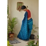 Handwoven tussar silk shibori saree