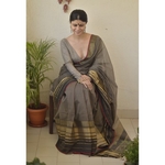 Handwoven Meheswari silk cotton saree