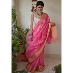 Hand embroidered and handmade kota doria chikankari saree