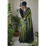Handwoven tussar silk saree.