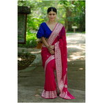 Handwoven Rupa Booti khaddi banarasi chiffon saree