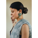 Handmade pure silver turquoise earrings