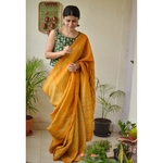 Handwoven tussar silk shibori saree
