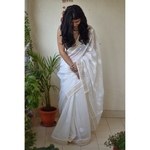 Hand embroidered and hand made kota doria chikankari saree