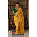 Handloom Katan Banarasi silk saree with woven motifs.