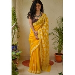 Handembroidered chikankari Kota Doria Saree