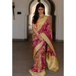 Handloom Katan patola silk banarasi saree