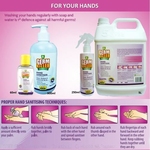 GK-Germkiller Alcohol-Based Hand Sanitizer 500ml Pump Bottle Baby Powder Fragrance x 2. Twin Pack Contains moisturiser to prevent dryness