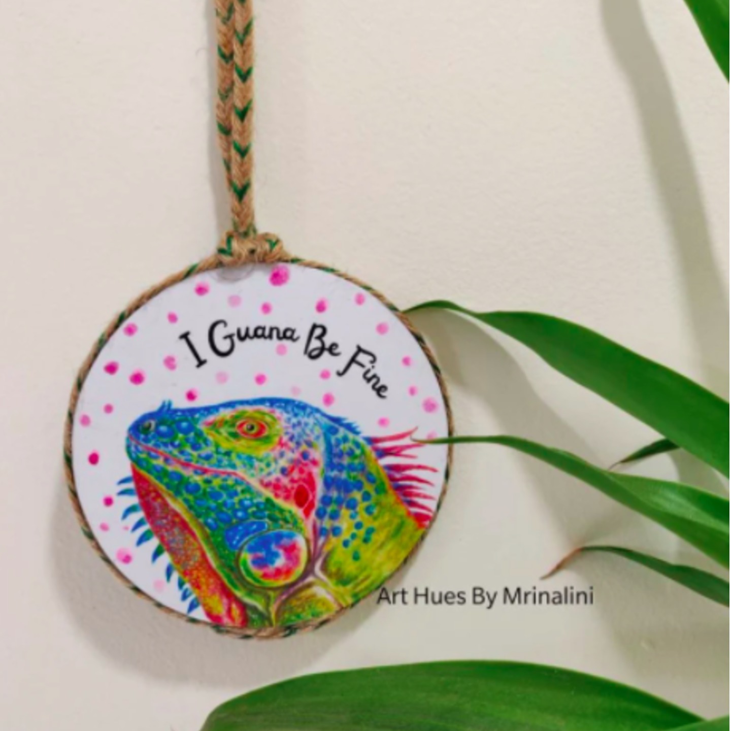 Iguana artwork motivational gifts for positive life