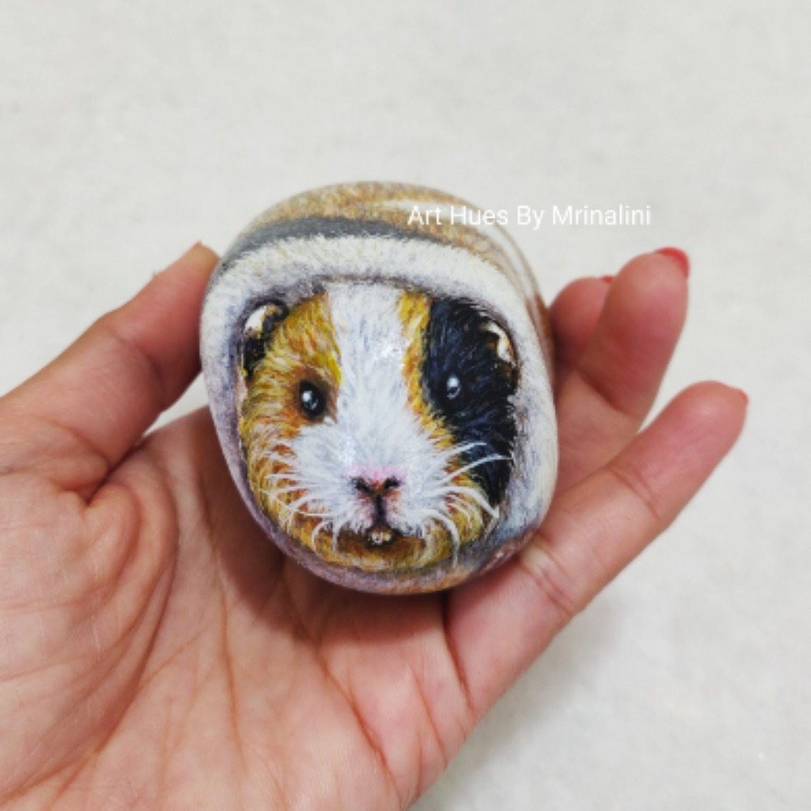 Cute Hamster rock painting