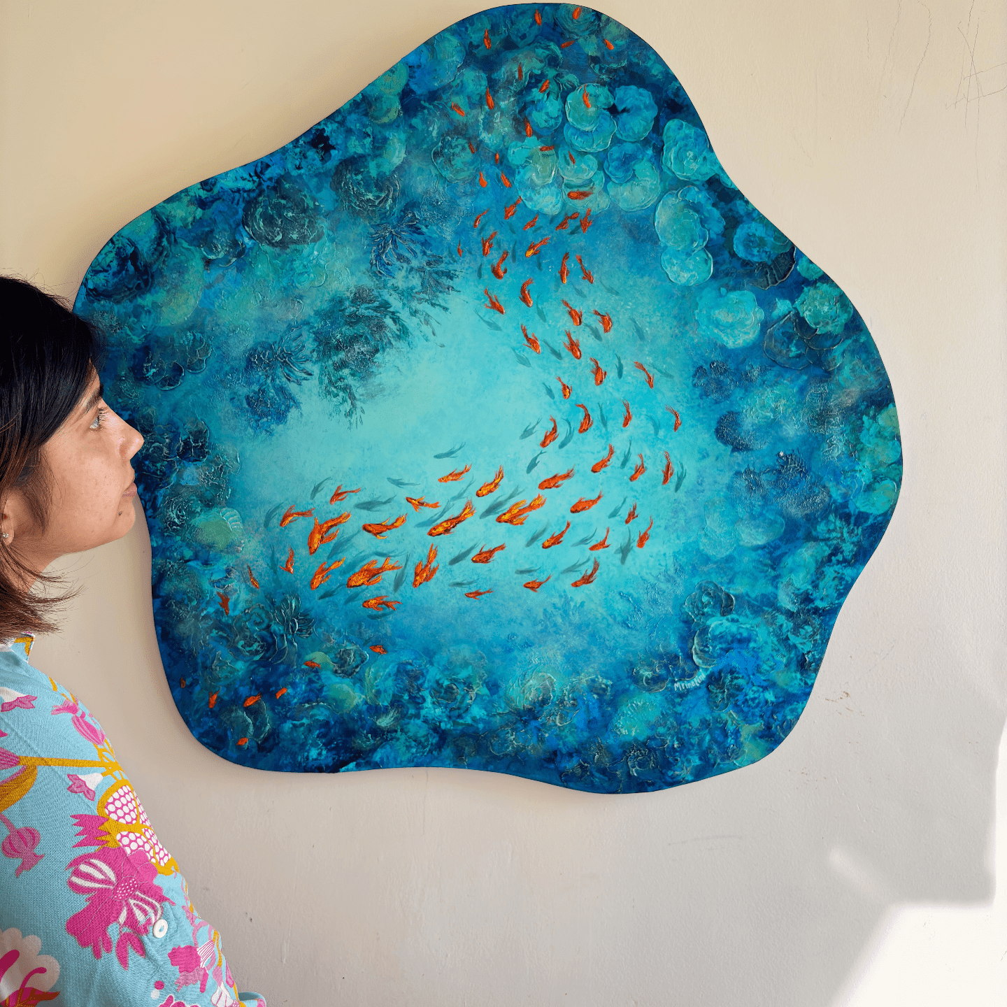 Ocean inspired contemporary painting