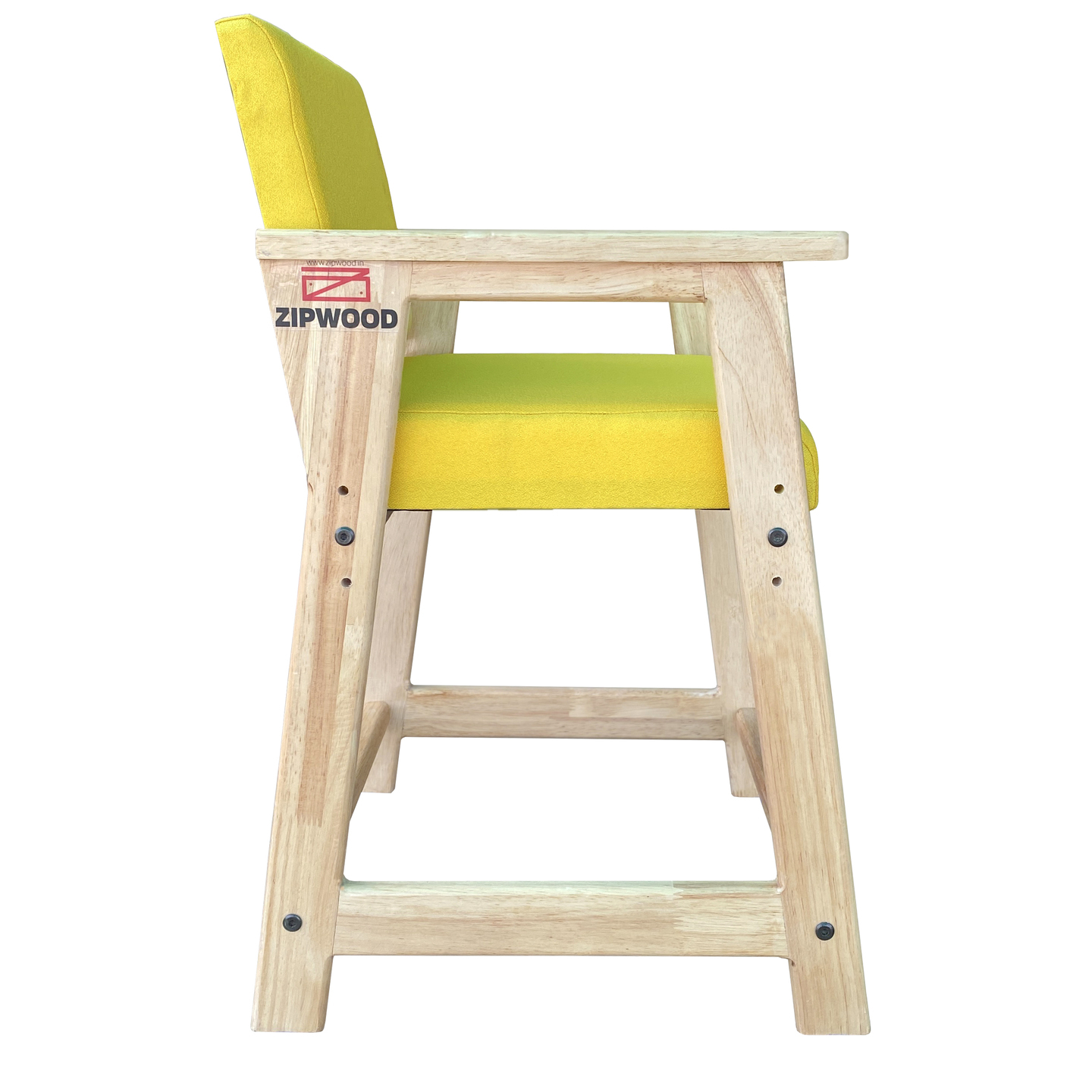 ZIPWOOD Children Desk Chair Solid Wood Cushioned Seat and Back for 2-12 years Adjustable Height Kids Mini Sofa