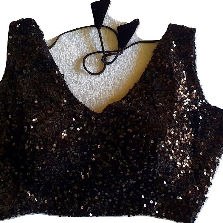 Designer Velvet Sequince Stitched Blouse Size 38 plus 2 inch margine