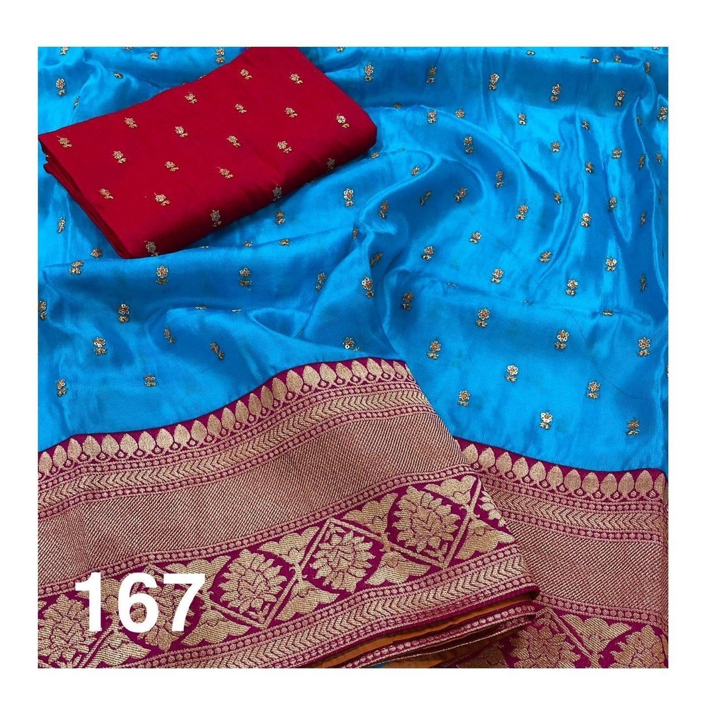 Abhilasha Fab Designer Silk Saree with Zari thread butti work 2