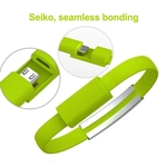 OLAF Outdoor Portable Mini Micro USB Bracelet Charger Data Charging Cable Sync Cord For Sam 2 A 0.19 m Micro USB Cable (Compatible with Mobile, Black, One Cable)