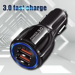 RGMS 3.1 Amp Qualcomm 3.0 Turbo Car Charger (Black)