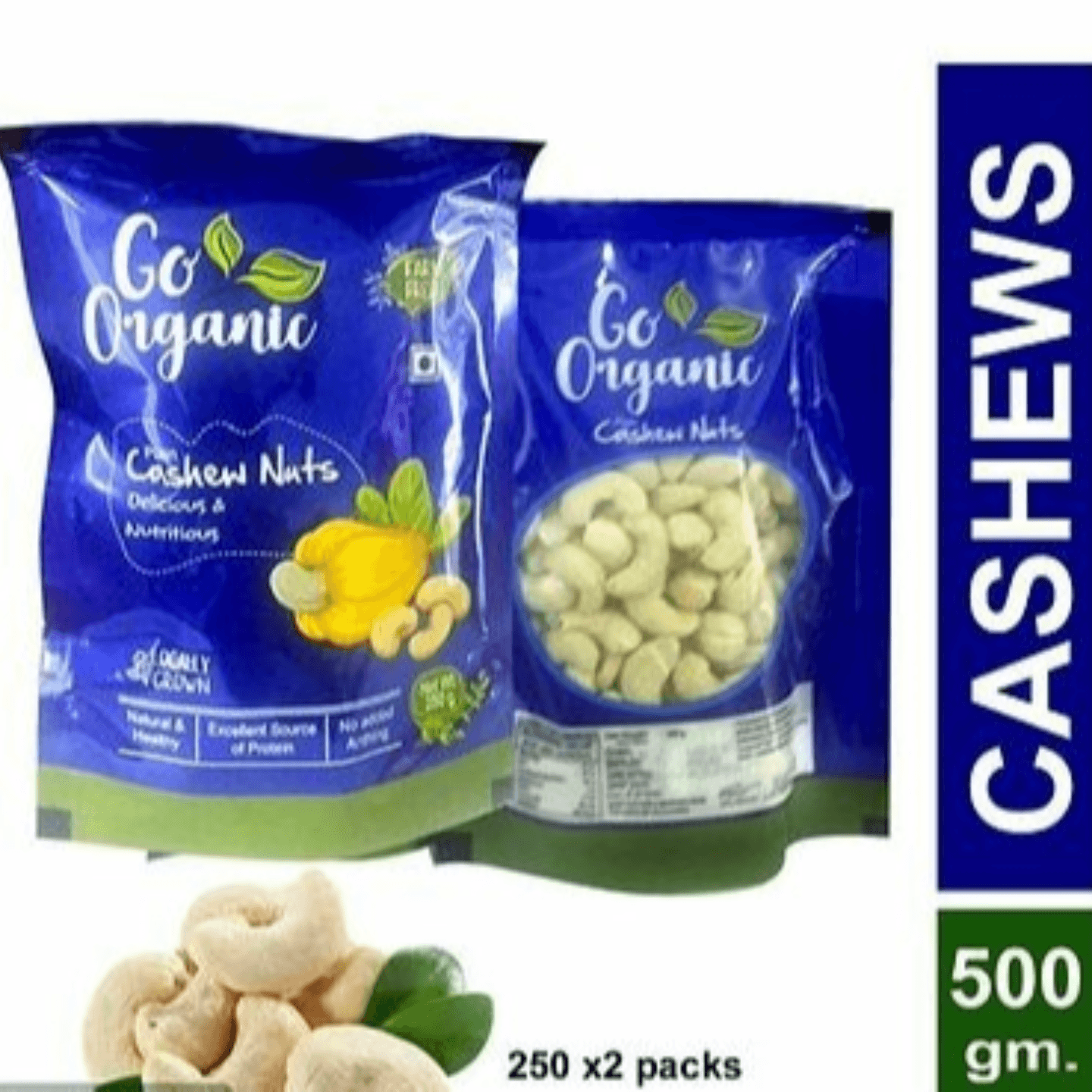 Go Organic Cashew 500 gm