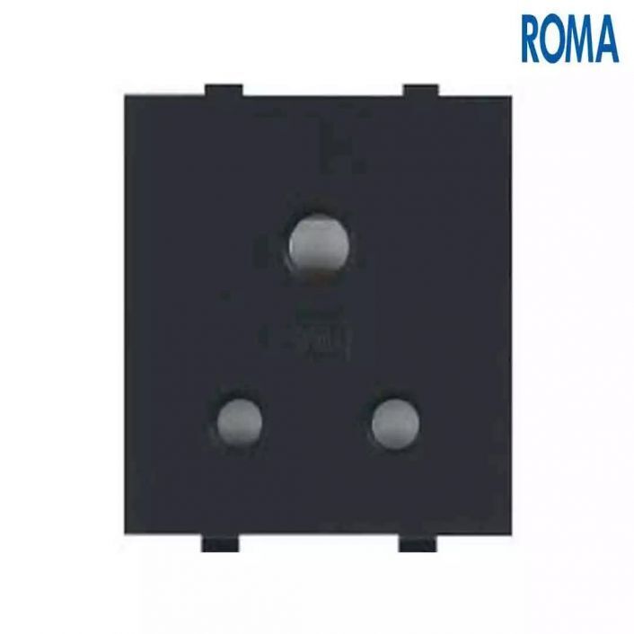 Anchor Roma Classic 6A 3 Pin Black Socket, 21102MB, (Pack of 10)