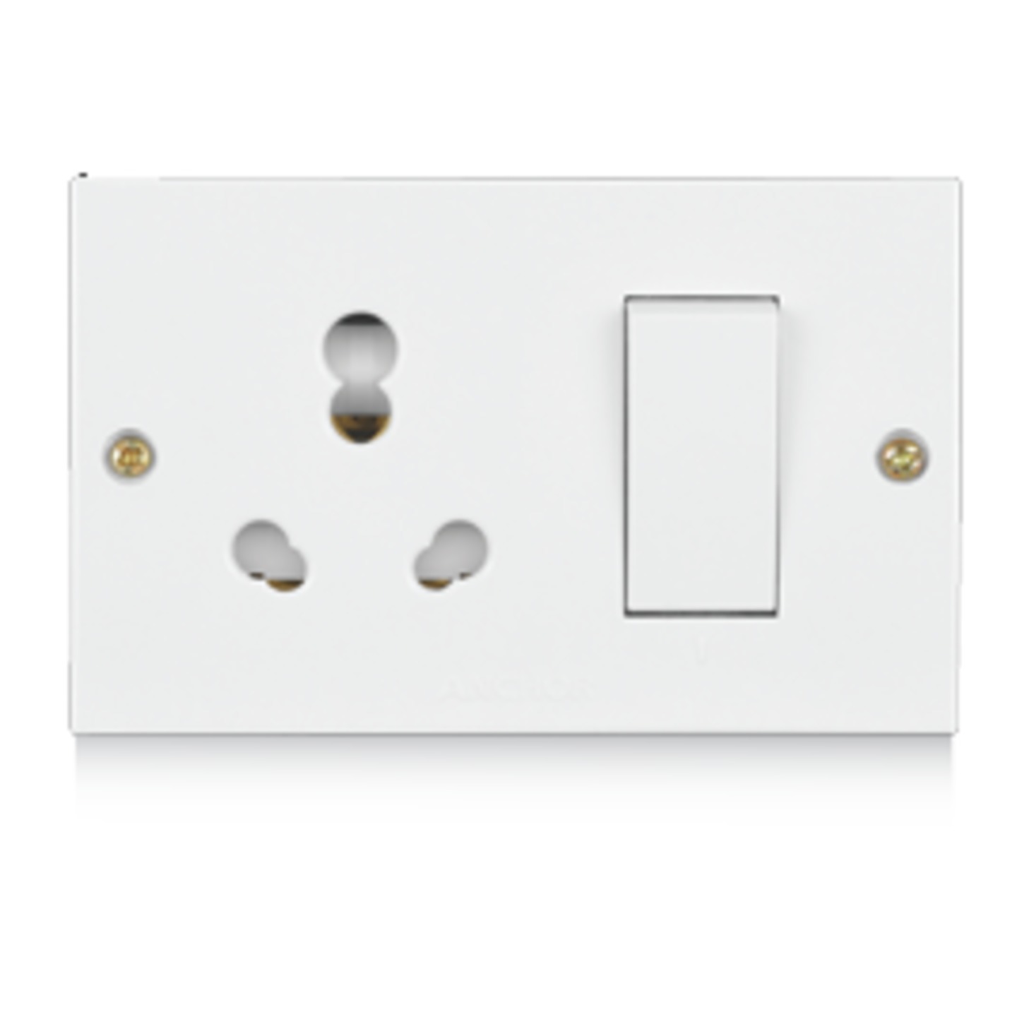 20A & 10A, UNI SWITCH SOCKET COMBINED UNITS WITH 2 FIXING HOLES pack of 5