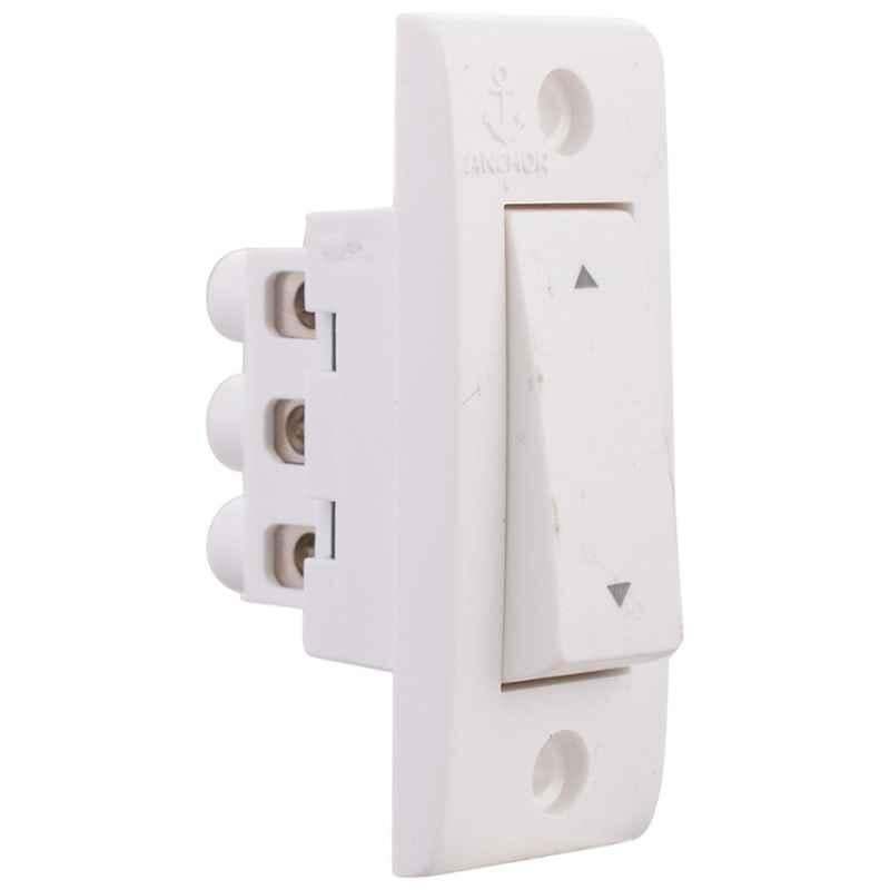 Anchor Penta Deluxe 6A 2 Way White Switch, 14112 PACK OF 30