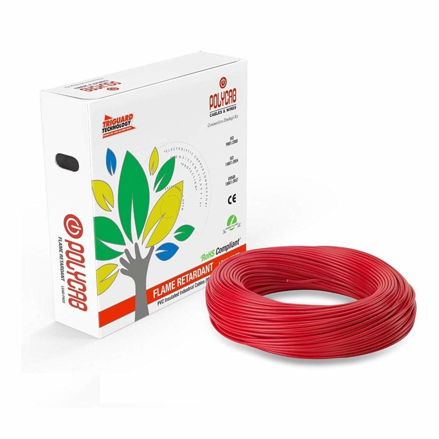 Polycab PVC Insulated 2.5mm Single Core Flexible Copper Wires & Cables | Home Electric Wire | 90 Mtr 