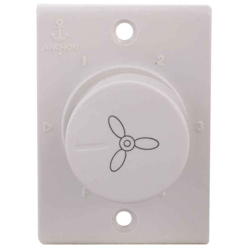 Anchor Penta 100W Deluxe Fan White Regulator Rotary Step PACK OF 5